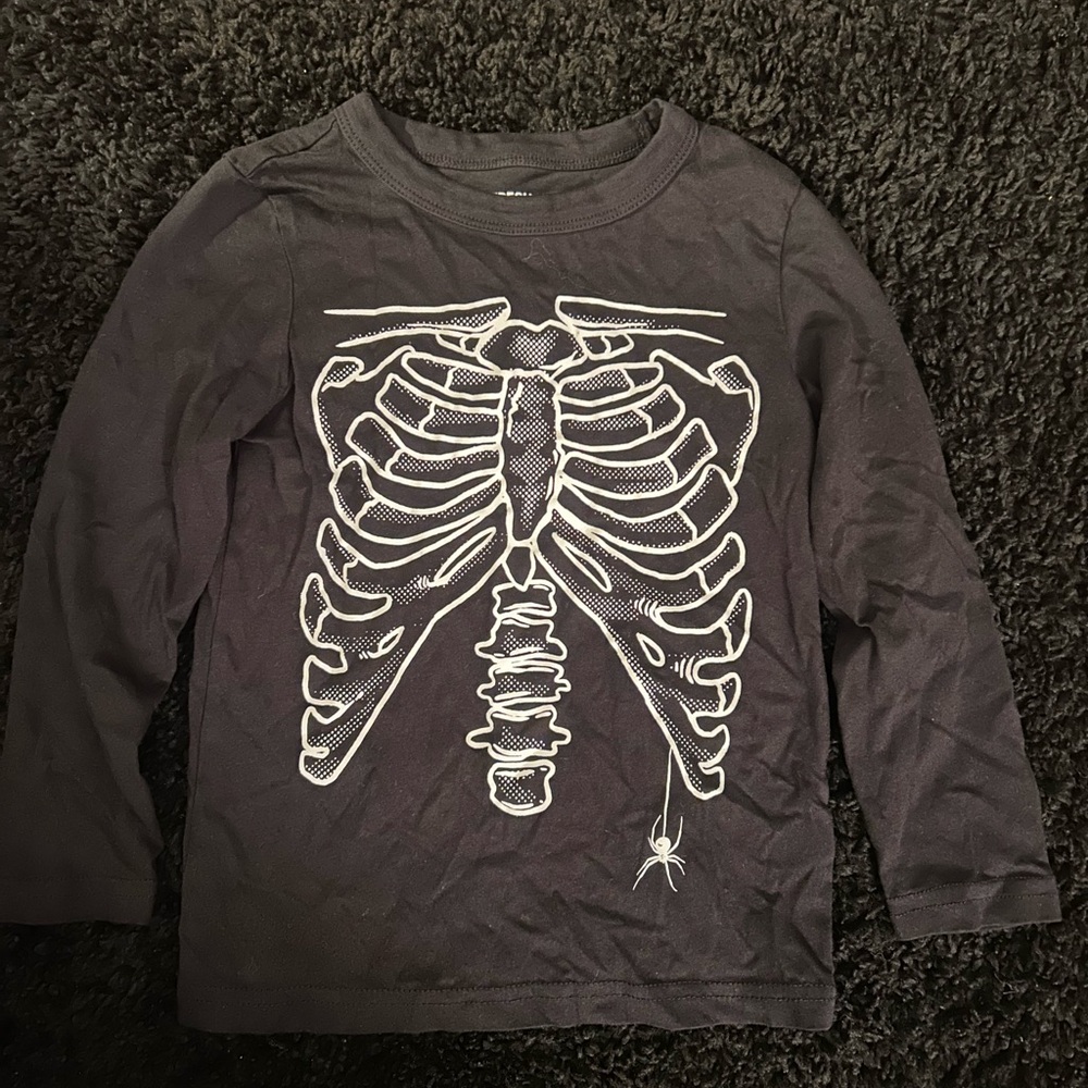 Joe Fresh Skeleton Print Kids Long Sleeve Shirt